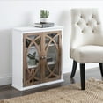 thumbnail image 5 of Kate and Laurel Quinlan Rustic Cabinet, 24" x 8" x 28", White and Rustic Wood, 5 of 7