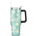 thumbnail image 2 of Daisy Teal 40 OZ Tumbler Cup with Lid and Straw for Water Iced Tea Coffee Smoothie and More, 2 of 7