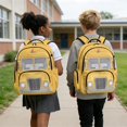thumbnail image 5 of Xixirimido Cartoon Yellow School Bus Print 17" School Backpack for Boys Girls Multi-pocket Bookbags Elementary High School Bookbag Daypacks School Bag for Students, 5 of 8