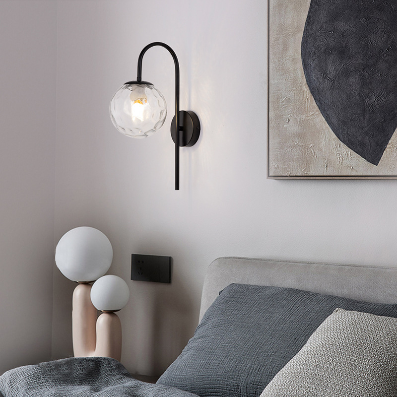 Toyella Luxury Living Room Wall Lamp Nordic Simple And Modern Black cream hood Monochrome warm light 12W - image 5 of 7