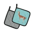 thumbnail image 2 of Caroline's Treasures Guanaco Blue Check Pair of Pot Holders, 2 of 3