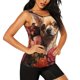 thumbnail image 2 of Fotbe Vintage Red Flower Chihuahua Blusas Sin Mangas para Mujer – Estilo Casual, Corte Suelto, Slim-Fit, Cuello Redondo Deportivo, Tops de Verano para Gimnasio y Yoga-Small, 2 of 7