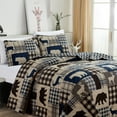 thumbnail image 4 of Market & Place Reversible Lodge Themed Buffalo Plaid Quilt Set, 4 of 5