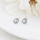 thumbnail image 3 of Silver Cubic Zirconia Stud Earrings for Women, Tiny Diamond Stud Earrings, Round Crystal Earrings, Handmade Jewelry for Gifts, 3 of 3