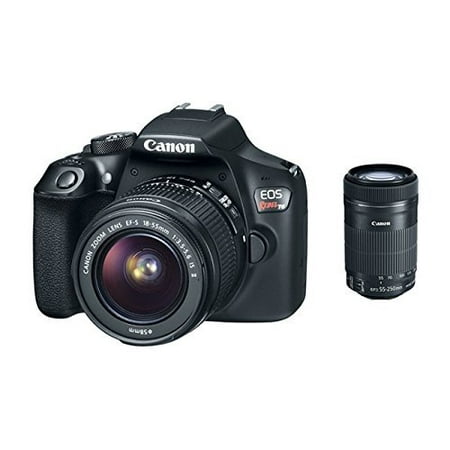 Canon EOS Rebel T6 Digital SLR Camera with 18-55mm and 55-250mm Lenses (International Model) No Warranty