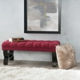 thumbnail image 1 of Reddington Fabric Ottoman Bench, Deep Red, 1 of 7