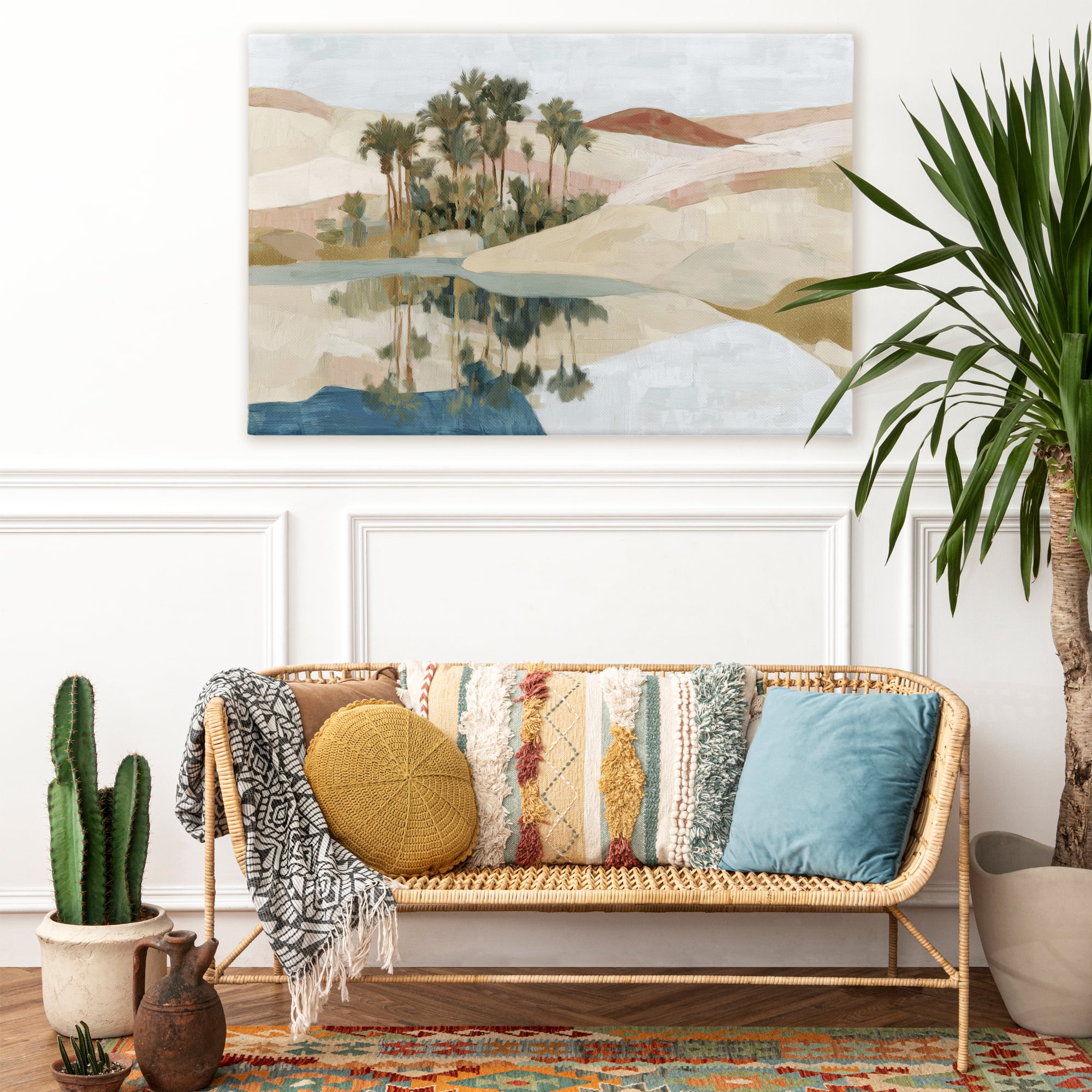 Stupell Industries Desert Oasis with Palm Reflection Canvas Wall Art, design by Chromatic Storm Studio