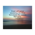 thumbnail image 5 of Scripture Walls He Cares For You 1 Peter 5:7 Bible Verse Canvas Christian Wall Art Ready to Hang, 5 of 20