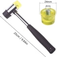 thumbnail image 2 of 25mm/9.84in Rubber Mallet Double-Sided Soft Hammer Plastic Hammer Manual Rubber Hammer for Repair Leather Jewelry Handicrafts Home Improvement, 2 of 5