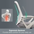 thumbnail image 6 of Home Office Mid Back Mesh Ergonomic Computer Chair with Height Adjustable, Grey, 6 of 7