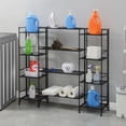 thumbnail image 3 of Xtra Storage Four-Tier Folding Black Metal Shelves with Four Extension Shelves, 3 of 6