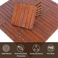 thumbnail image 2 of Mcombo 10 Pieces Outdoor Wood Flooring Interlocking Deck Tiles, Red, 12"x12", 2 of 7