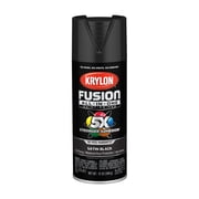 Krylon Fusion All-In-One, Satin, Black, 12 oz.