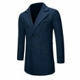 thumbnail image 7 of FAVIPT Mens Trench Coat Winter Notched Collar Double-Breasted Top Coat Mid-Length Classic Business Overcoat Casual Fashion Jackets for Men Dark Blue,XL, 7 of 7