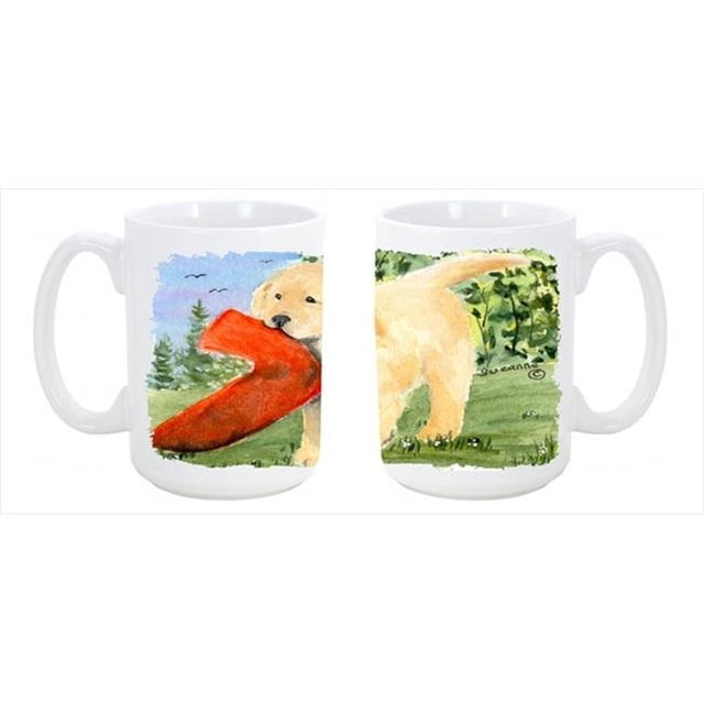 Golden Retriever Dishwasher Safe Microwavable Ceramic Coffee Mug 15 oz.