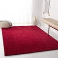 thumbnail image 2 of Safavieh August Shag Collection AUG900Q Solid 1.2-inch Thick Area Rug, 9' x 12', Red, 2 of 5
