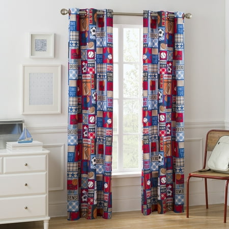 Mainstays Grommet Room Darkening Sports Patch Boy's Bedroom Curtain