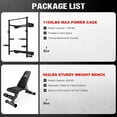 thumbnail image 6 of Folding Wall Mounted Squat Rack,1000 lbs Capacity Power Rack for Home Gym,Space-Saving Foldable Squat Rack with Pull-Up Bar & Landmine,Heavy-Duty 2.36" x 2.36" Steel Frame Power Cage, 6 of 9