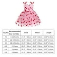 thumbnail image 5 of IBTOM CASTLE Toddler Baby Girls Boho Rainbow Tutu Floral Sequin Sleeveless Backless Ruffle Tulle Dress Princess Birthday Party Sundress 5-6 Years Pink Heart, 5 of 8