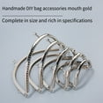 thumbnail image 3 of Transemion 2pieces Exquisite Patterns On Metal Purse Frame For Unique DIY Metal Purse Frame Kiss Clasp Lock Sturdy And Durable silver 15CM 1Set, 3 of 6