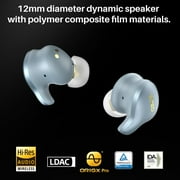 TOZO X1 Hybrid ANC+ENC Noise Cancelling Earbuds, JAS Hi-Res Certified, OrigX Pro+LDAC HD Audio, Balanced Armature+Hybrid Dynamic Driver, APP-32EQ, Wireless Charging, Support HSP HFP A2DP AVRCP, Blue