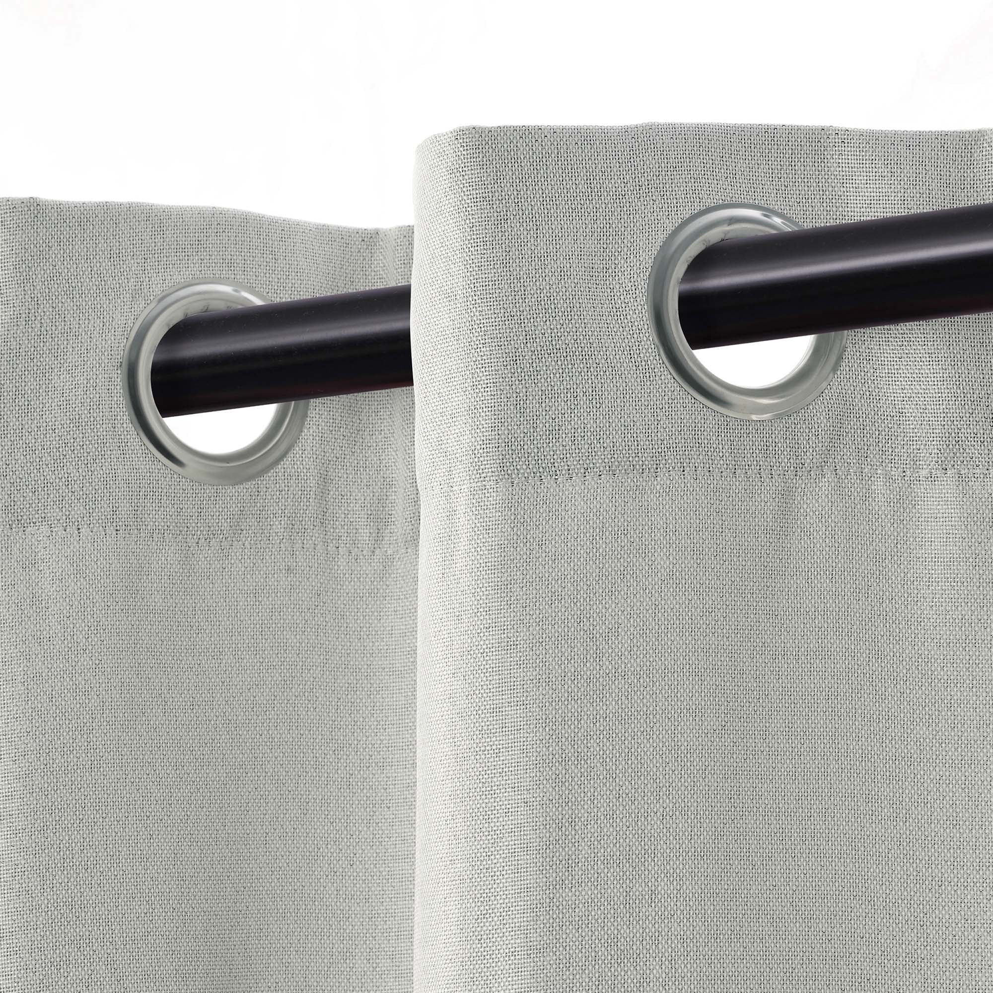 Superior Linen Blackout Curtains Set of 2, Grommet Header Curtain Panel Pair, Marshmellow, 52"W x 96"L
