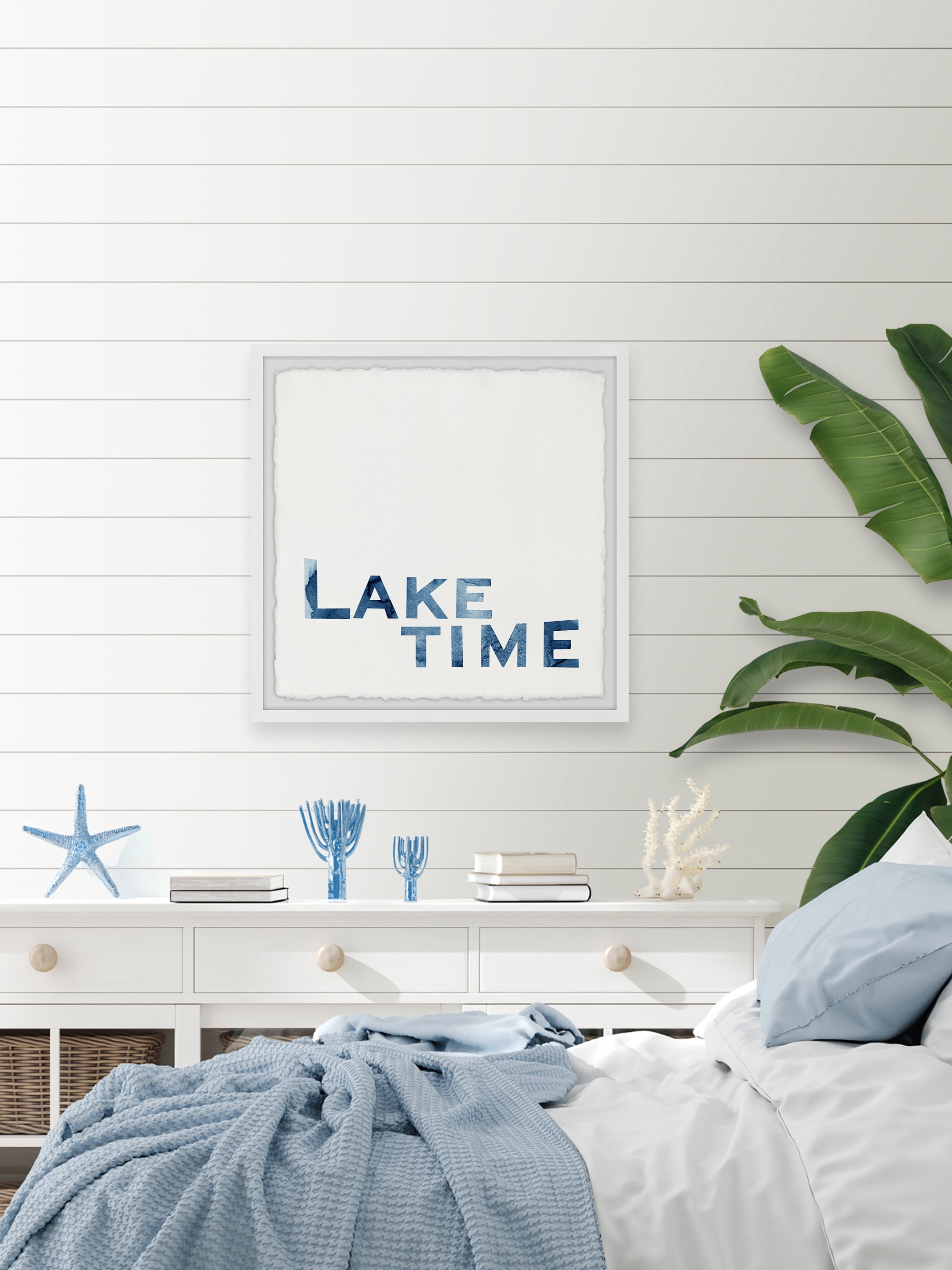 Marmont Hill Lake Time Framed Wall Art, 32" x 32"