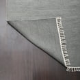 thumbnail image 3 of Rugsotic Carpets Eco-Friendly Woven Hand Woven Kilim Flat Weave Silver Solid Area Rug, 8'x8' Square, Antimicrobial, 3 of 7