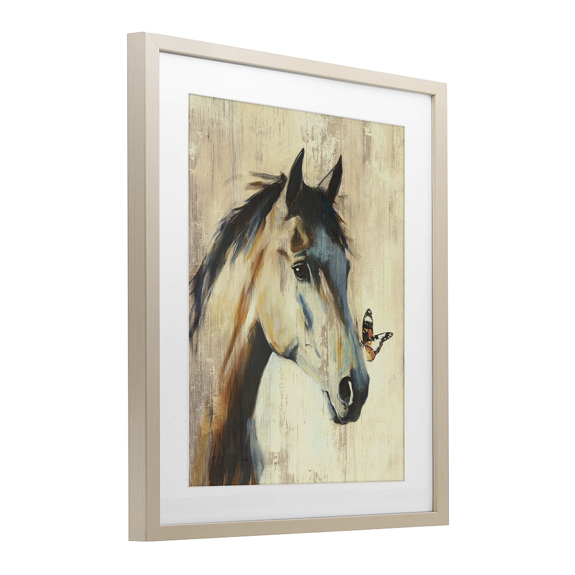 Stupell Industries Tiny Magic Horse & Butterfly Birch Framed Print Under Glass, design by Svetlana Aleynikova
