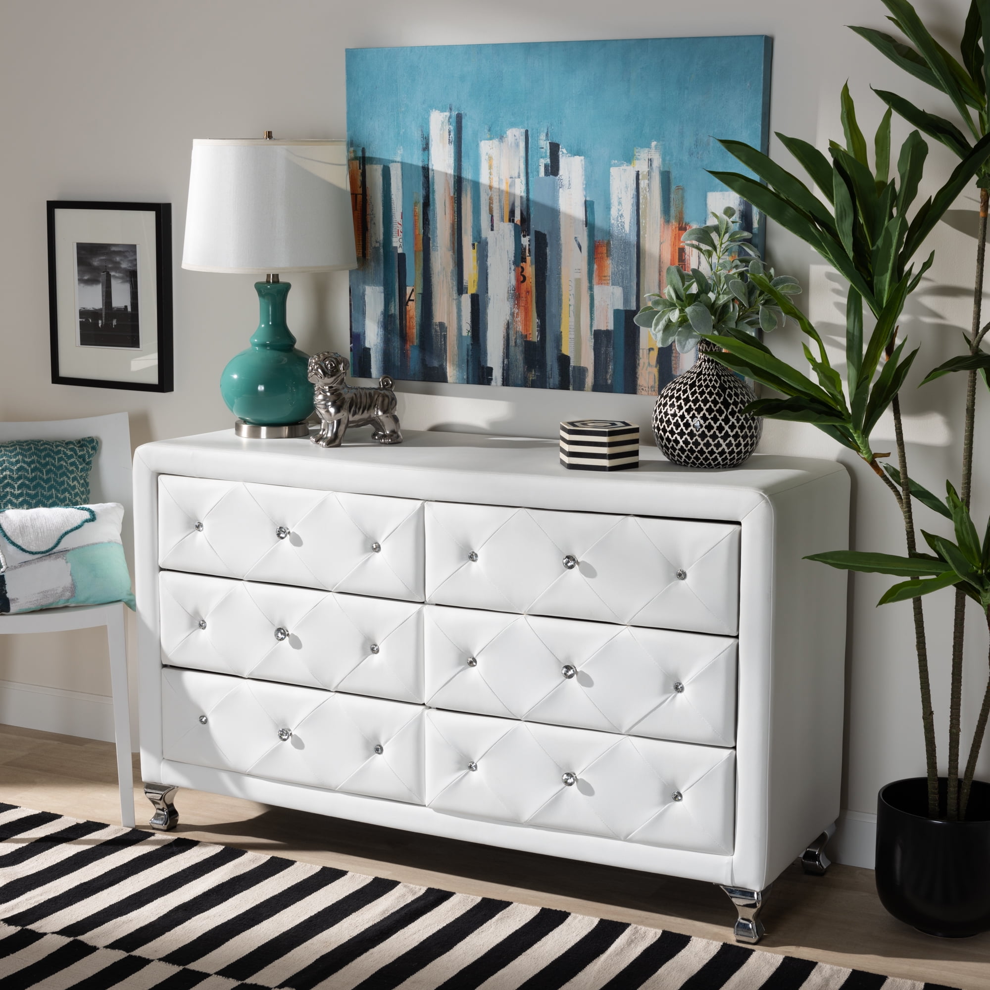 White leather dresser hotsell