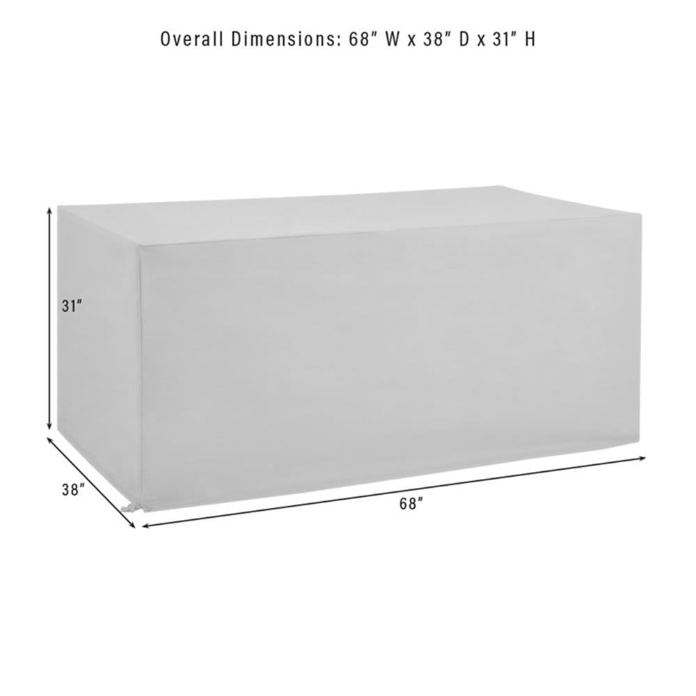 Crosley Furniture Vinyl Outdoor Dining Table Furniture Cover in Gray
