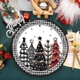 thumbnail image 6 of ​133-Pc Christmas Tree Party Supplies - Disposable 54"x72" Tablecloth + 9"/7" Plates/Napkins/Cutlery Set for 20+ Guests, Tree Theme Coordinated Decor​​ Multicolor, 6 of 6