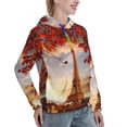 thumbnail image 6 of Fotbe Eiffel Tower Pattern Womens Long Sleeve Hoodie, Pullover Hooded Sweatshirt, Kangaroo Pocket Hoodie with Eye-catching Drawstrings-Large, 6 of 7