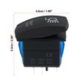thumbnail image 3 of Interruptor basculante de 5 pines, luz LED azul de encendido y apagado, juego de cables de puente de interruptor de 12 V/24 V para Jeep Boat Car Truck, 3 of 8