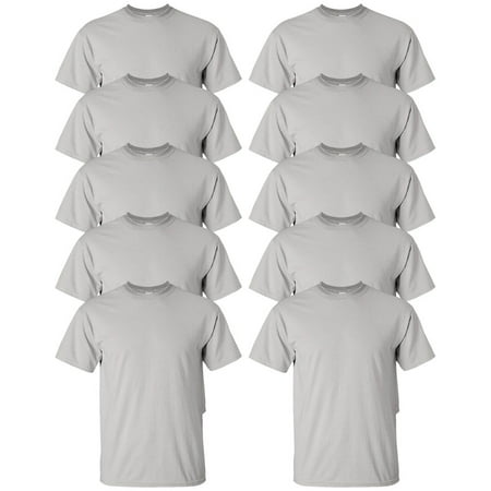 Gildan Mens Ultra Cotton T-Shirt, Pack of 10 (Top Ten Best Sports)