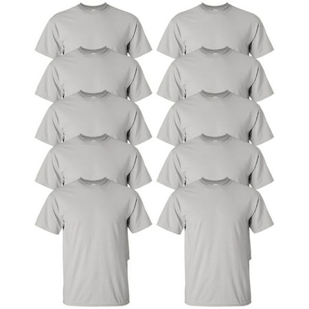 Gildan Mens Ultra Cotton T-Shirt, Pack of 10 (Top Ten Best Sports)