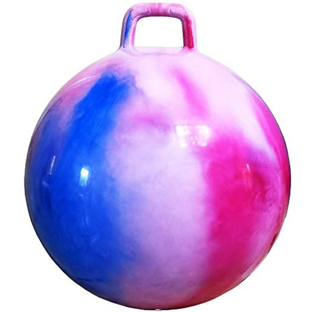 AppleRound Space Hopper Ball with Air Pump: 20in/50cm Diameter for Ages 7-9, Hop Ball, Kangaroo