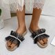thumbnail image 1 of Zapatillas con punta abierta para mujer, sandalias cómodas, informales, cómodas, para la playa Wmkox8yii ytu5186, 1 of 6