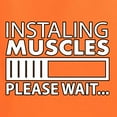 thumbnail image 5 of Wild Bobby Installing Muscles Please Wait… Gym/Workout Men Graphic Tank Top, Orange, Large, 5 of 5