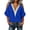 Blue, variant on YVNAURA Women Lace Cold Shoulder Blouse V Neck Hollow Out Summer Tops 2026 Trendy Loose Fit Flowy Chiffon Shirt Short Sleeve Dressy Casual Outfits for Women Vacation Party, White,L