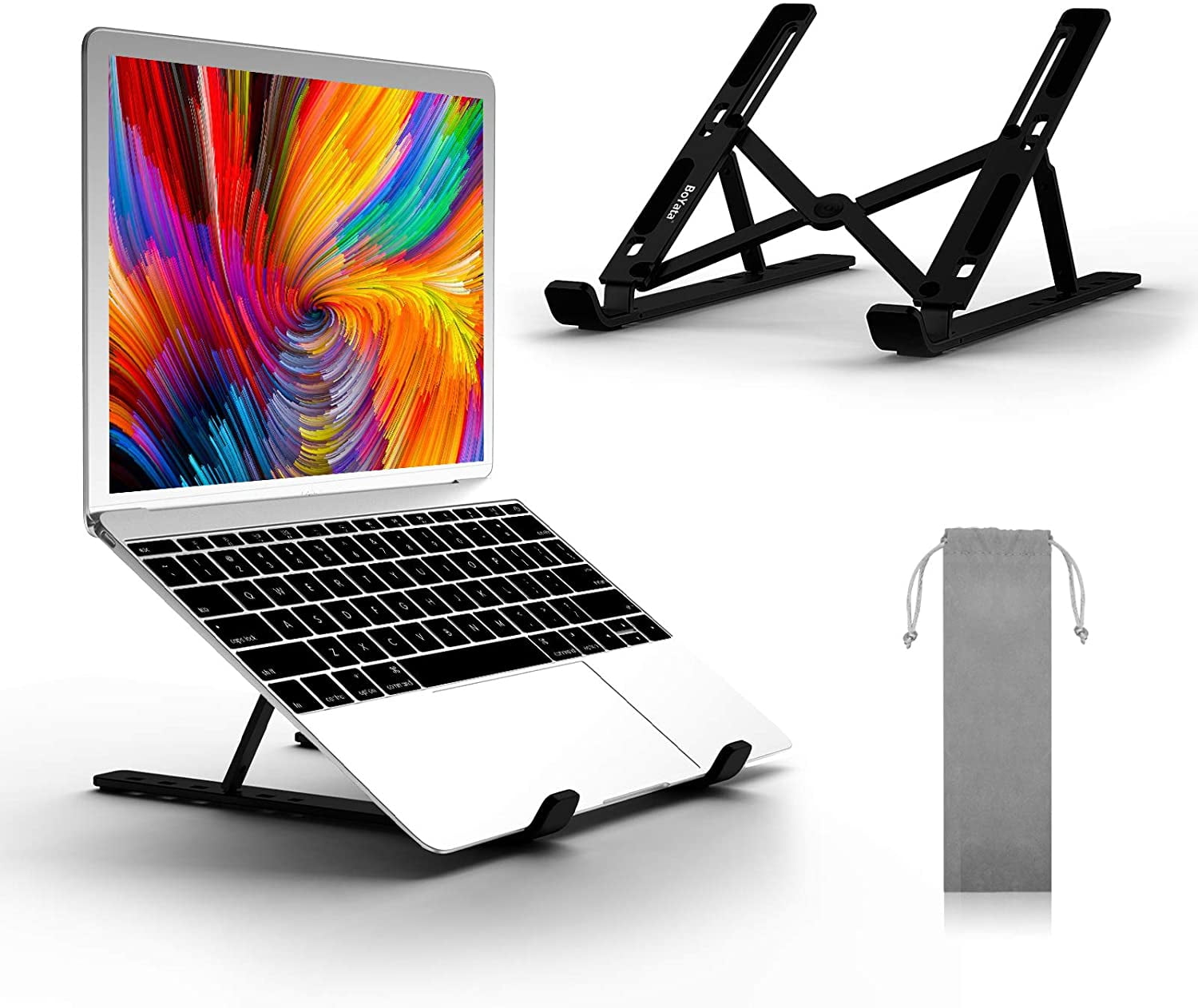 Laptop Stand, Bmatwk Adjustable Portable Laptop Holder for Desk