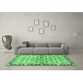thumbnail image 3 of Ahgly Company Indoor Round Abstract Emerald Green Modern Area Rugs, 5' Round, 3 of 4