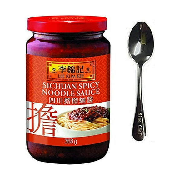 NineChef Bundle - Lee Kum Kee Sichuan Spicy Noodle Sauce 13 Ounce(12 Bottle)   1 NineChef Brand ChopStick