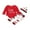 Red, variant on 3PCS Newborn Baby Boy Girls My 1st Christmas Outfits Long Sleeve Romper Pajamas+Drawstring Pants+Hat 0-24M