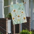 thumbnail image 4 of Daisy Floral House Flag 28x40 Inch Double Sided for Outside, Small Burlap Teal Blue White Flower Oil Painting Bloom Spring Summer Holiday Yard Flag Outdoor Decoration, 4 of 6