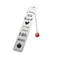 thumbnail image 1 of Feltree 2pcs Gadget Stainless Steel Ruler Bookmark Inspirational Text Metal Stationery, 1 of 8