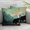 thumbnail image 3 of COMIO Forest Wild Animal Wolf Bear Moose Adventure Awaits Explore More Outdoor Gift for Travel Camping Lumbar Throw Pillow Case Decorative Cushion Cover Pillowcase Sofa, 3 of 5