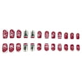 thumbnail image 4 of Medium Long Christmas Press on Nails 24Pcs, Snowflake Star Tree Spooky Fake Nails Set, Reusable False Nails for Holiday Party Daily Wear Women Girls, Christmas Nail Art, 4 of 9