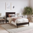 thumbnail image 1 of Charlotte Twin XL Solid Wood Low Profile Platform Bed in Espresso, 1 of 13