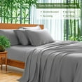 thumbnail image 6 of SONORO KATE 6 Pieces Bamboo Bed Sheets Set, Luxury Rayon Derived - Deep Pockets - Wrinkle Free - Extremely Soft, King, Gray, 6 of 6